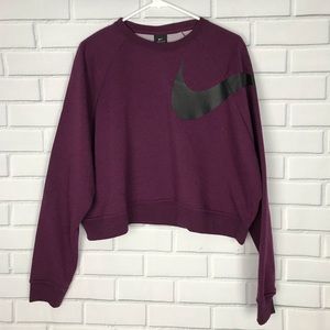 NEW Nike Dri-Fit Cropped Crew Neck Sweatshirt